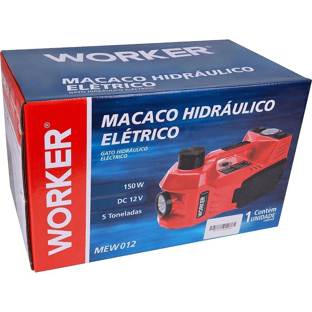 Macaco Hidráulico Elétrico 5 Toneladas com Compressor Inox Worker webcontinental-7899956682681