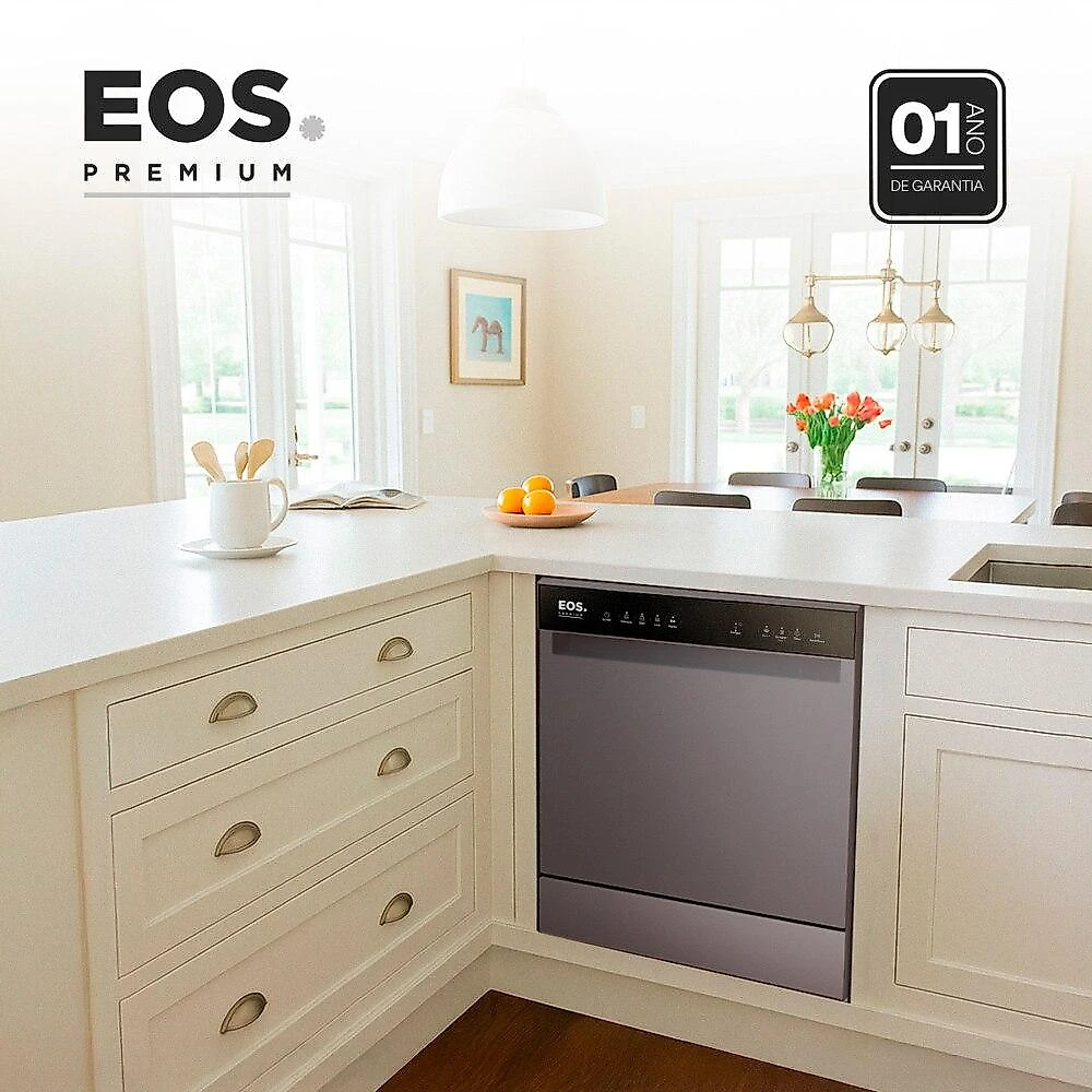Lava-louças EOS Premium 10 Serviços Prata ELL08S 220V