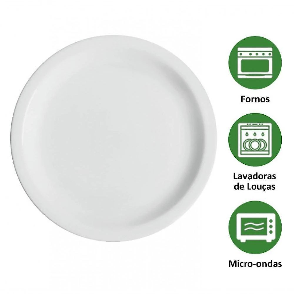 Kit 10 Pratos De Mesa Porcelana Iguaçu Almoço Jantar Germer