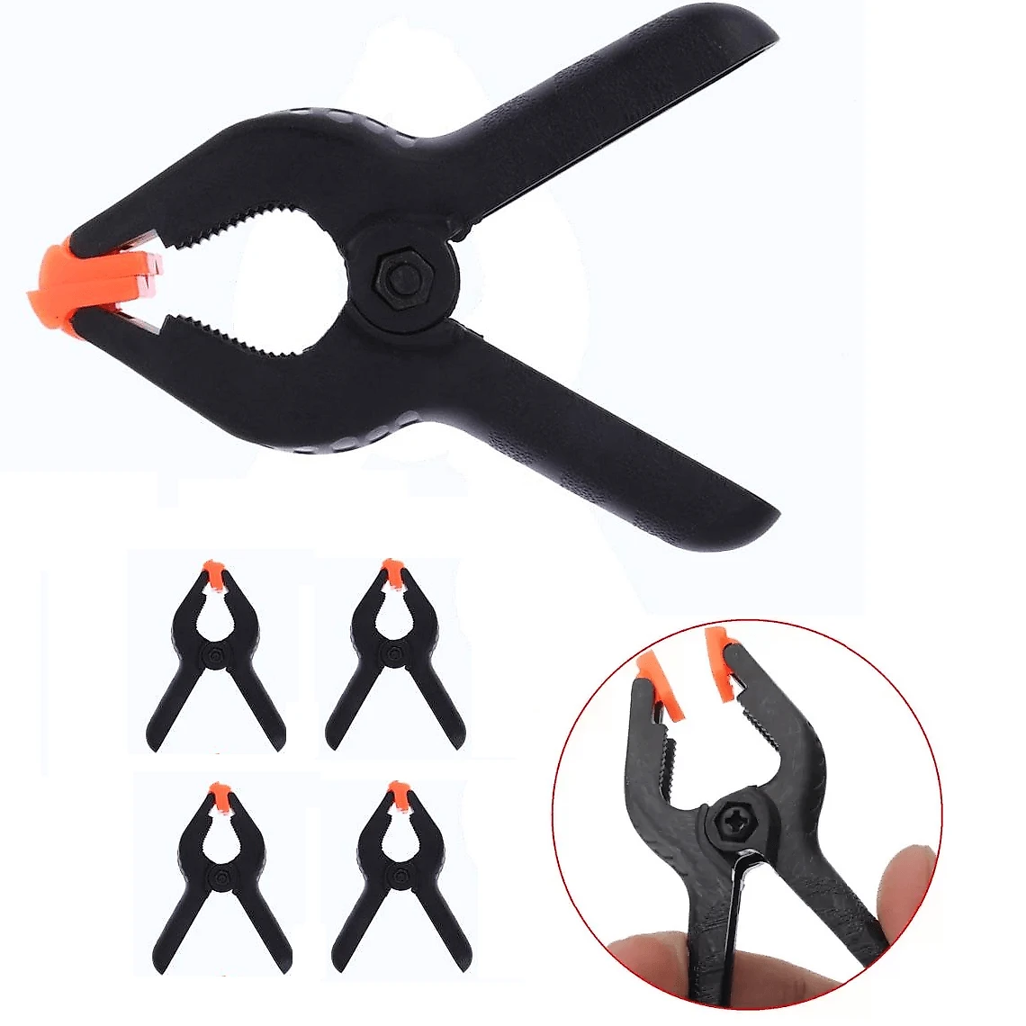 Kit 5x Mini Alicates Garra de Mola 3" Braçadeira e Suporte de Fundos Fotográficos