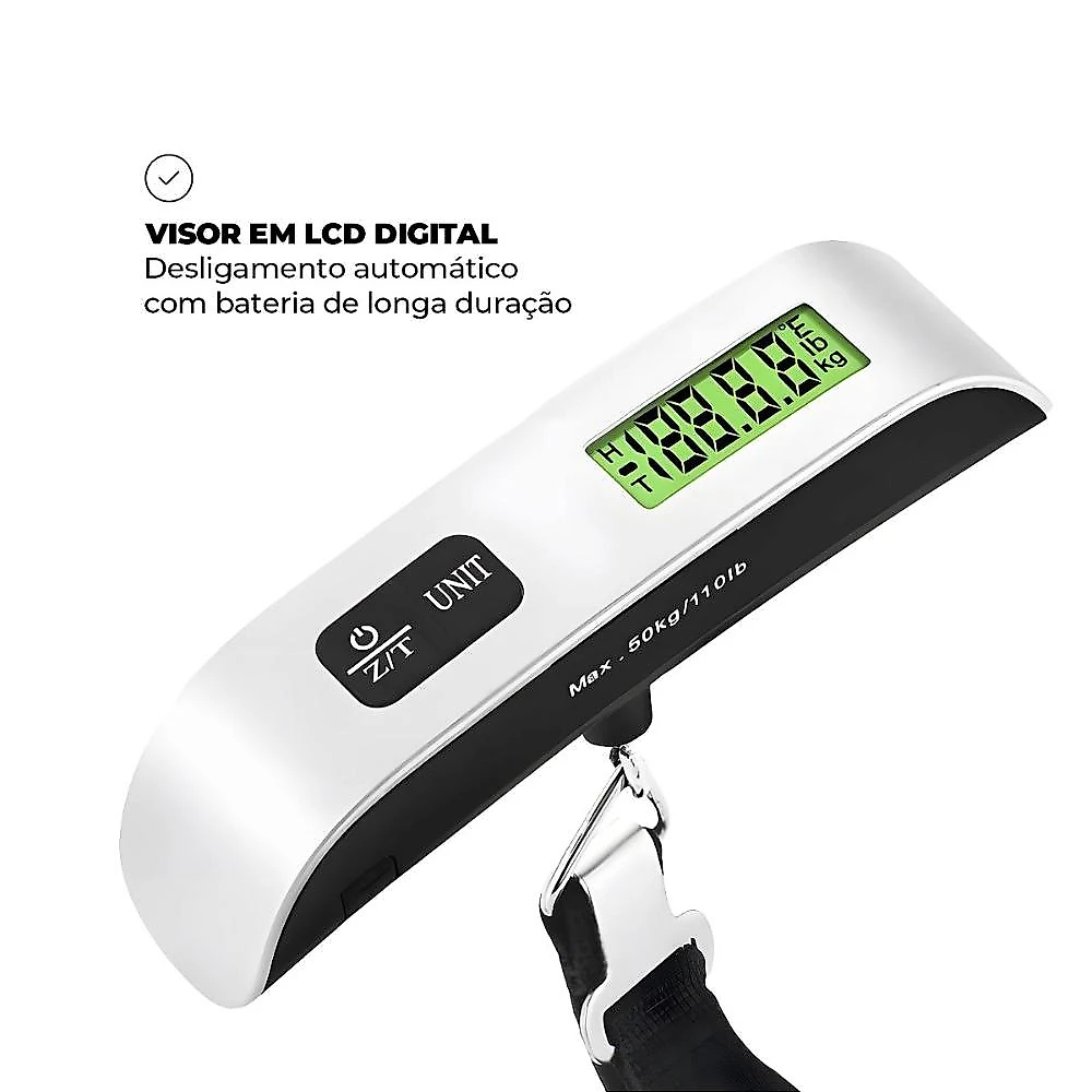 Mala de Viagem Armor - Para Despachar - Gshield + Balança Digital Portátil para Bagagem - Verde