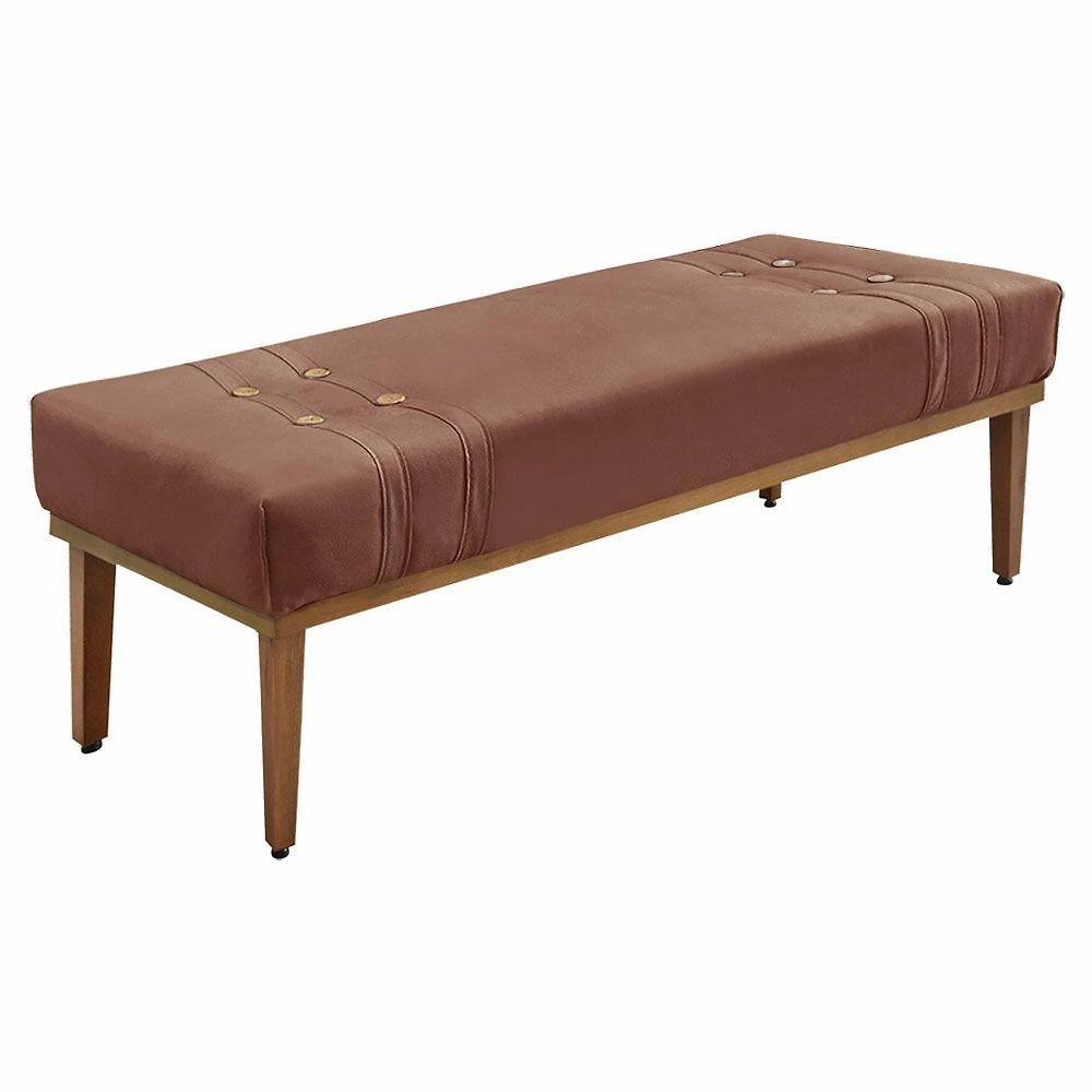Calçadeira Recamier King 1,95m Gênova Veludo Cobre Pallazio