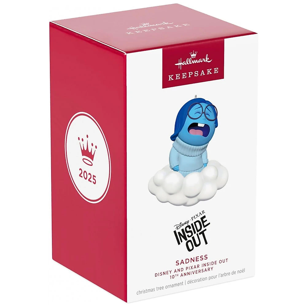 Enfeite de Natal Hallmark Keepsake 2025, DisneyPixar DivertidaMente 10º Aniversário Tristeza, Presente para Fãs da Disney