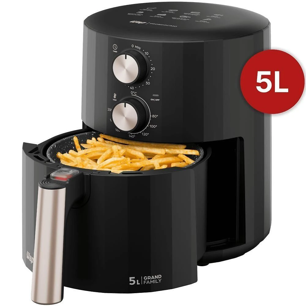 Fritadeira elétrica air fryer wap grand family 5l 1500w cinza 110v