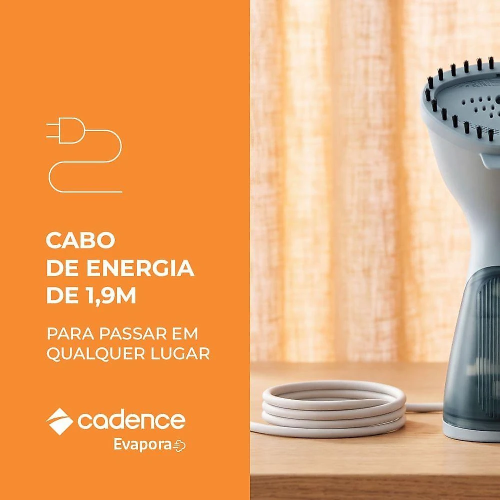Passadeira a Vapor Portátil Cadence Evapora VAP950 1200W 0,2L Cinza Bivolt