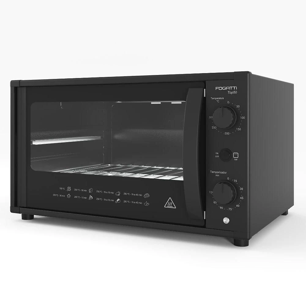 Forno Elétrico de Bancada Fogatti Top 50 Black 50L Preto 220V