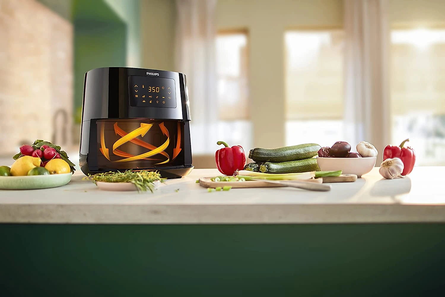 Philips Fritadeira Elétrica AirFryer 6L com Painel de Controle Digital 110V1800W Preta