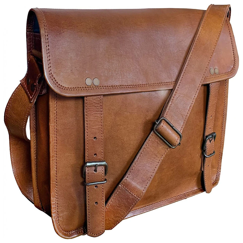 Bolsa Maleta RUSTIC TOWN de Couro Unissex para Laptop , Marrom