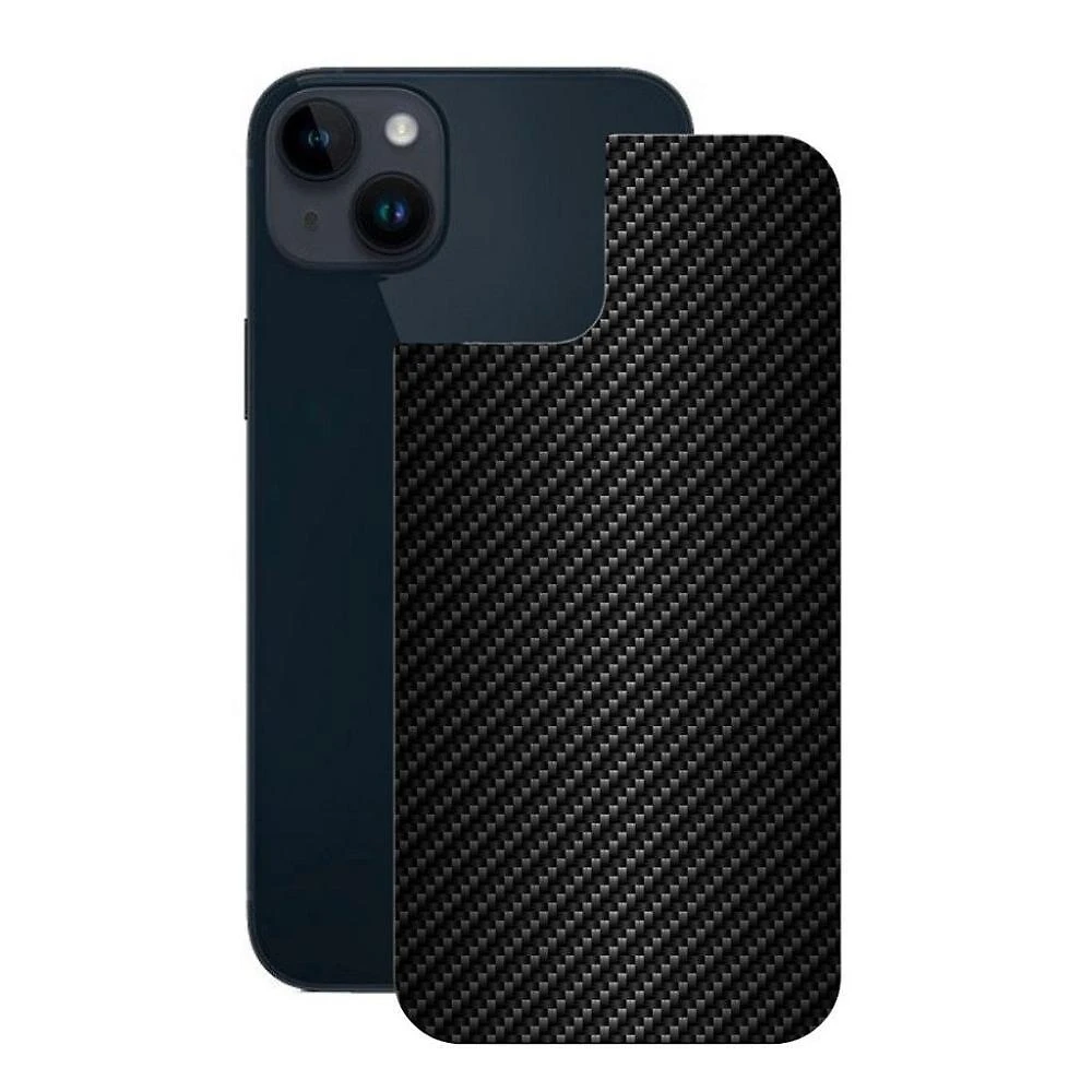 Película Iphone 14 -Traseira Fibra De Carbono Preta- Gshield