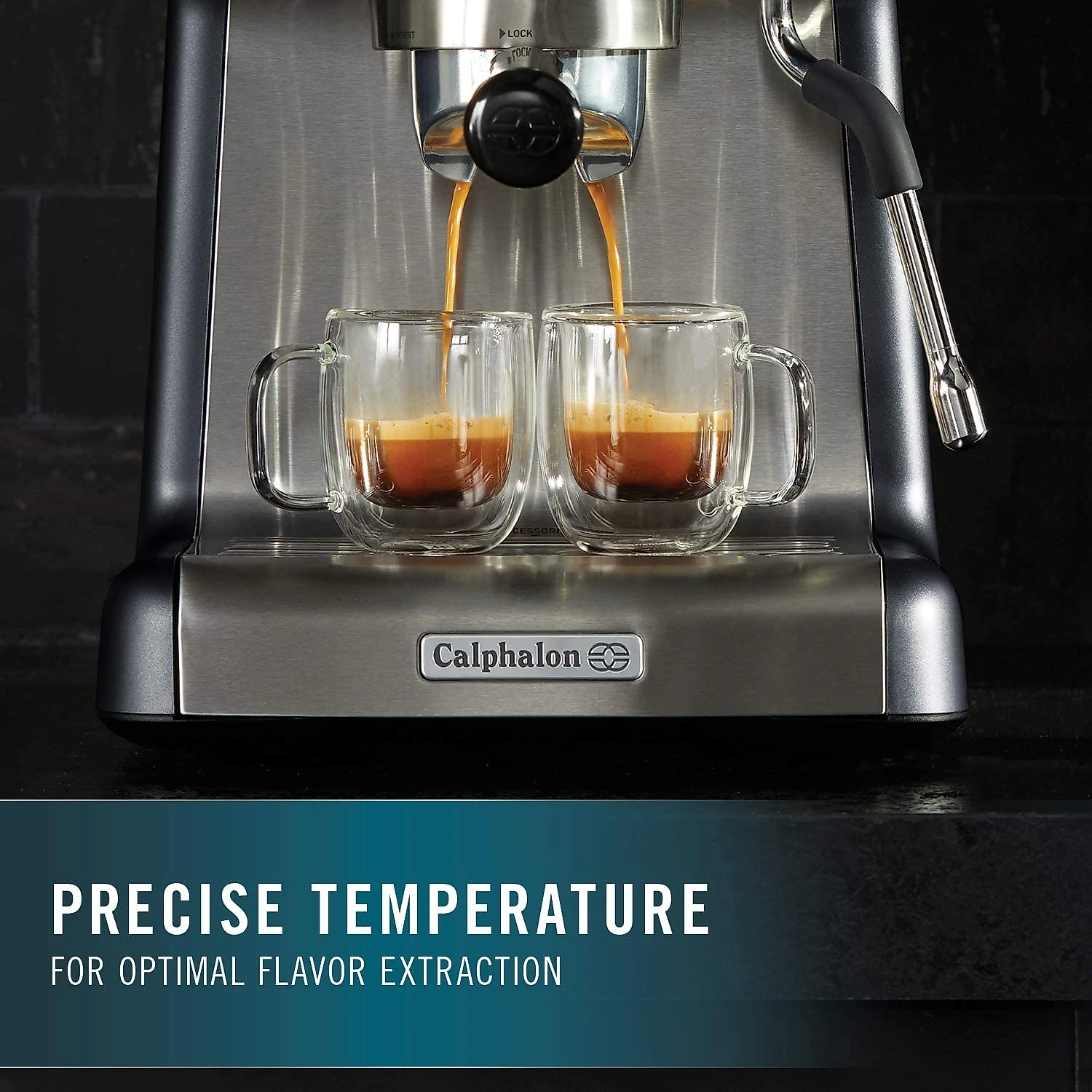 Calphalon Máquina de Café iQ Expresso Reservatório 2 L 15 Ba r de Pressão 110V1250W Aço Inox