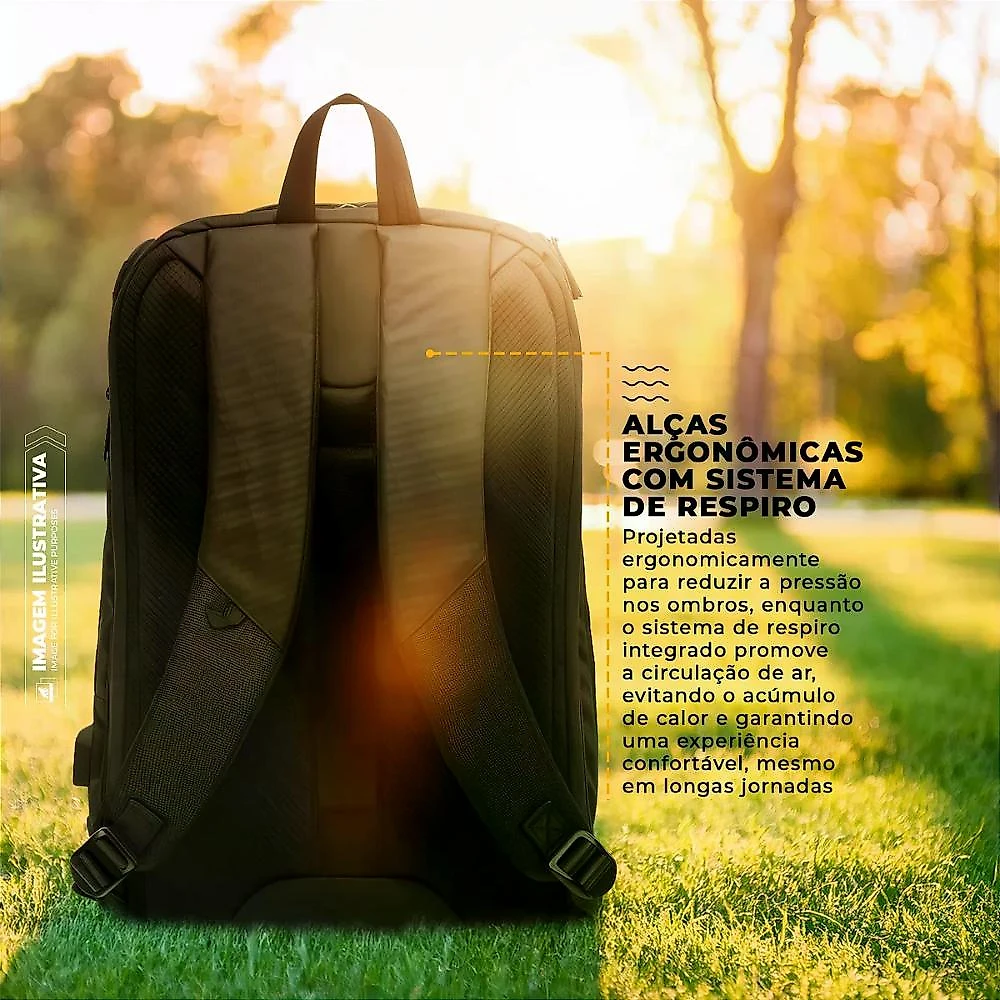 Kit Mala de Bordo para Viagem + Mochila Executiva Dual Shock - Gshield