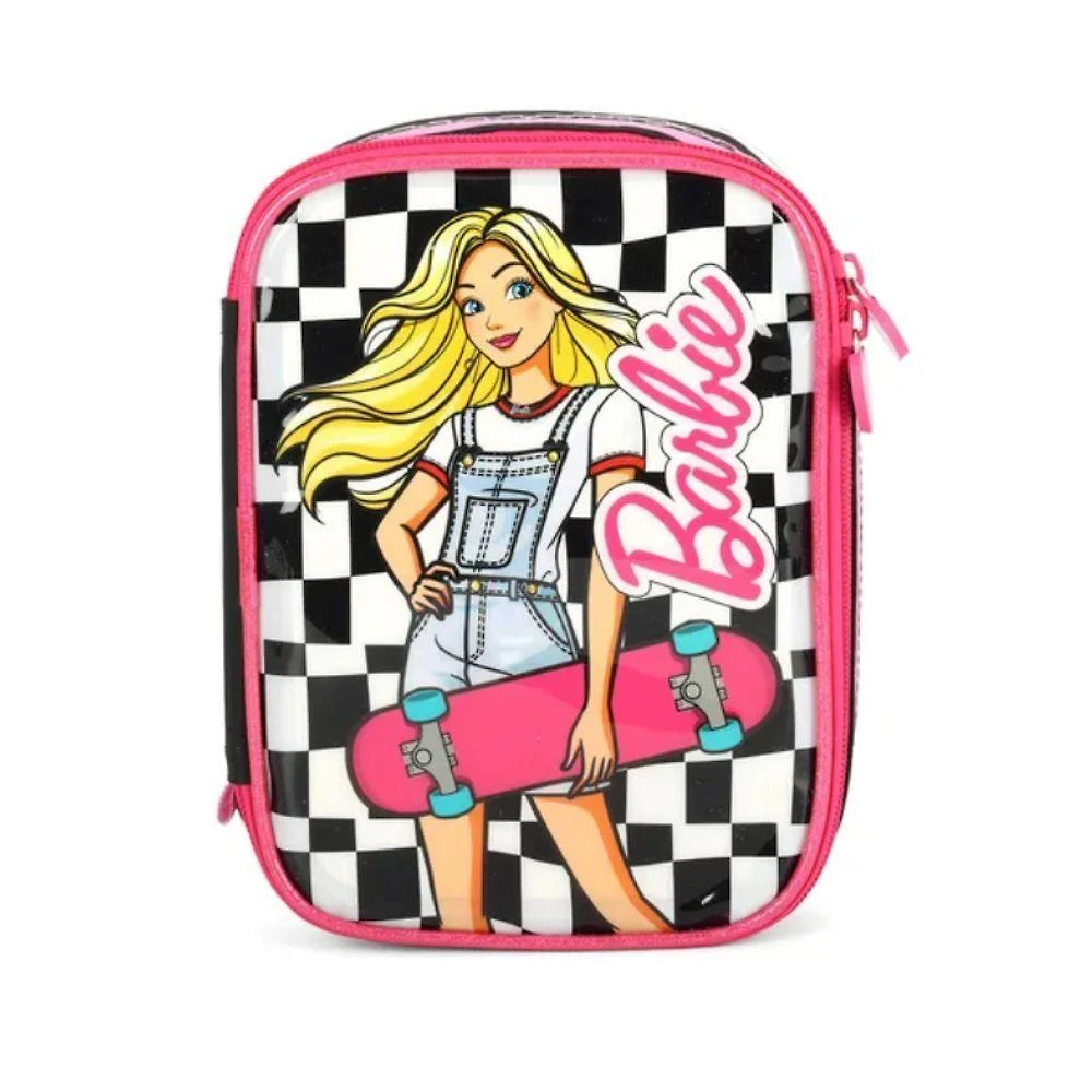 Estojo Box Luxcel Escolar Barbie com Zíper Preto