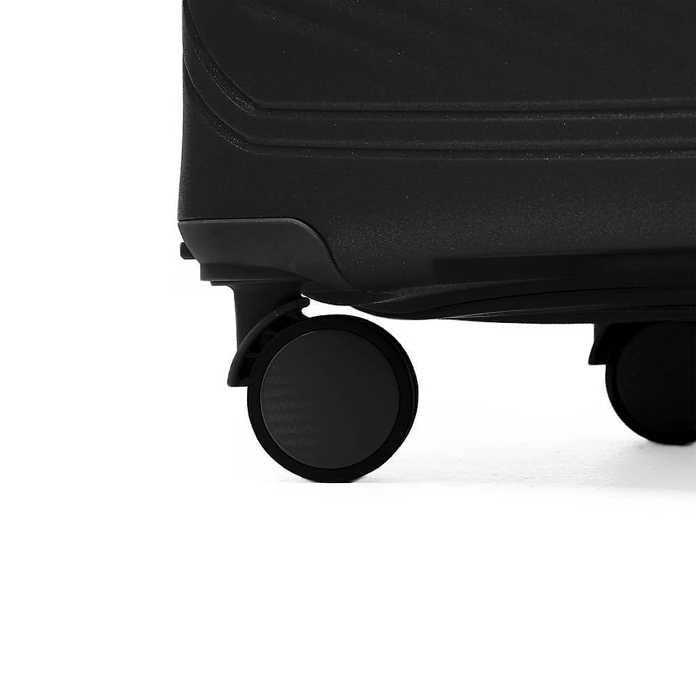 Mala de viagem grande 32 kg polipropileno 4 rodas seul preta g