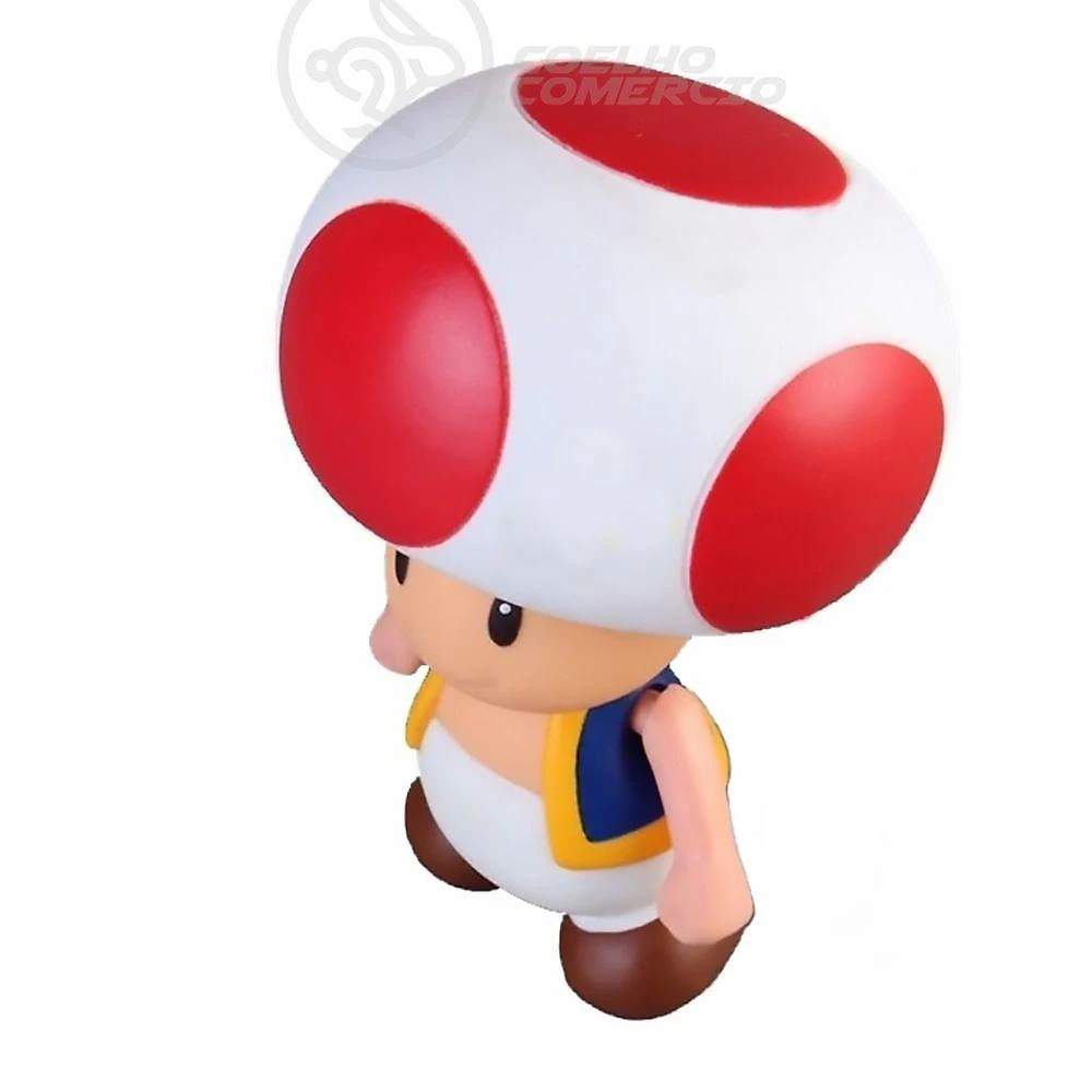 Boneco Cogumelo Toad Grande Super Size 20Cm - Mario