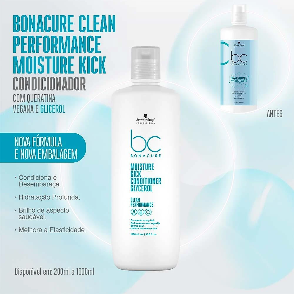 Schwarzkopf bc clean performance moisture kick - condicionador 1l