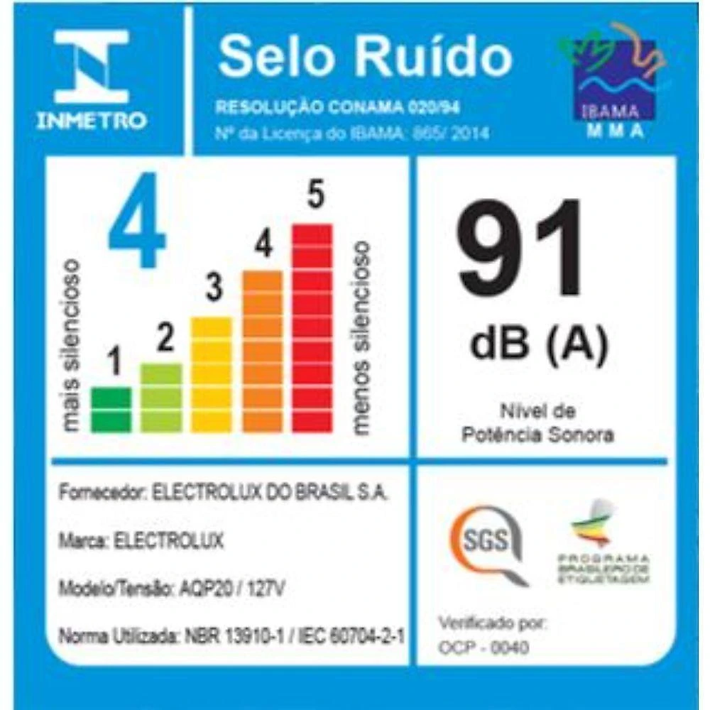 Aspirador pó e Água electrolux acqua power aqp20 1400w 10l com acessórios amarelo e preto 110