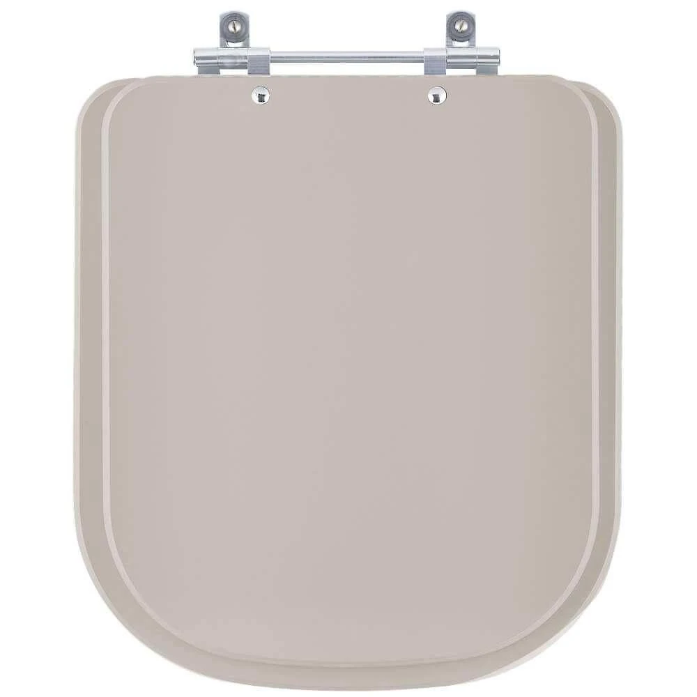 Assento Sanitário Axis Alongado MDF Laqueado Convencional Bege Pontto Lavabo