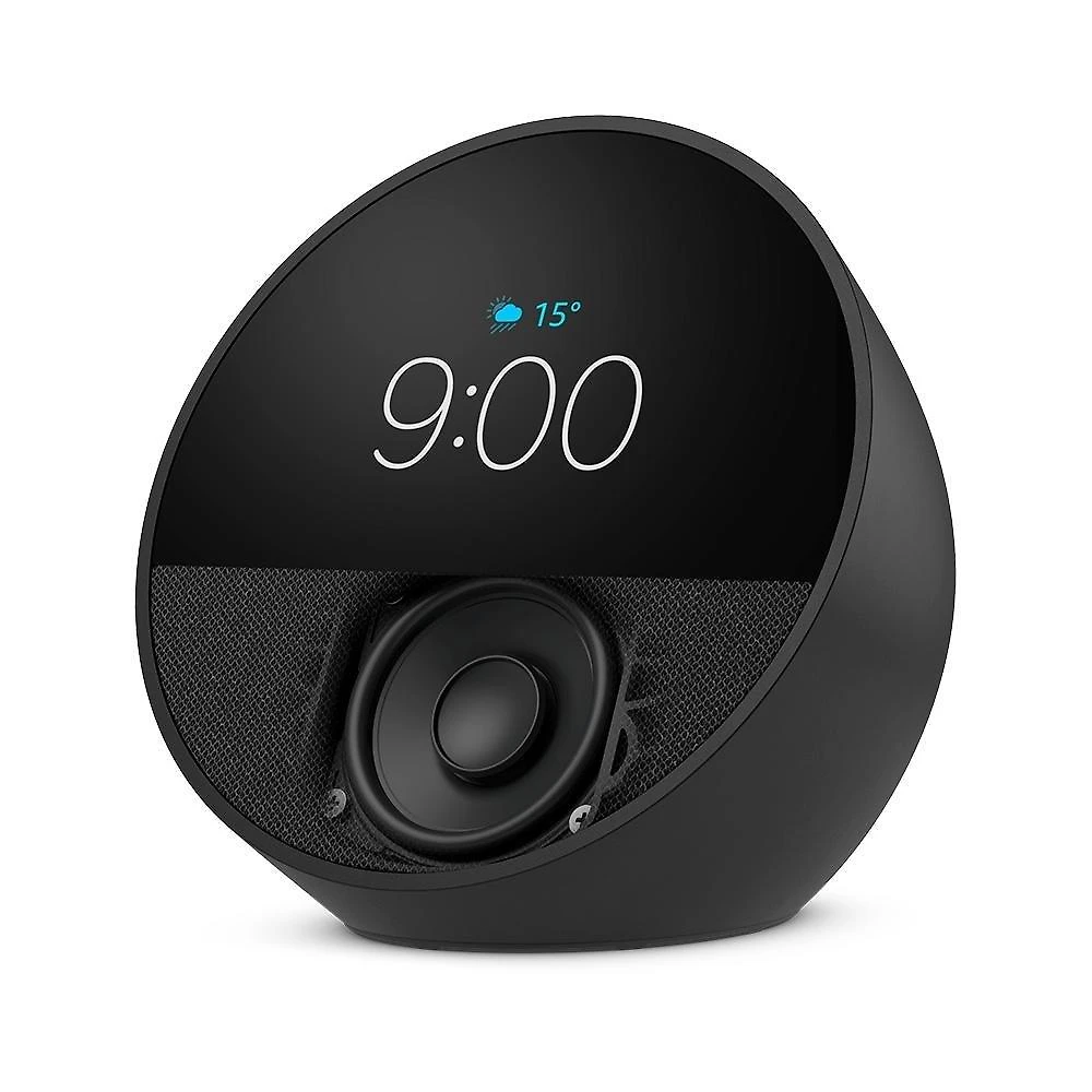 Miniatura Echo Spot Amazon, Com Alexa, Som envolvente, Com Relógio, Smart Speaker, Preto - B0C2RS4ZG6