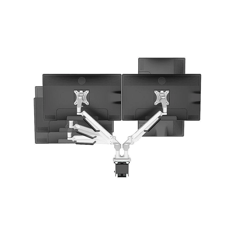 Suporte de Mesa Articulado para 2 Monitores de 17" a 32" FlexiSpot MA8D2, Ajustes com Pistão a Gás, VESA, Branco - MA8D2W