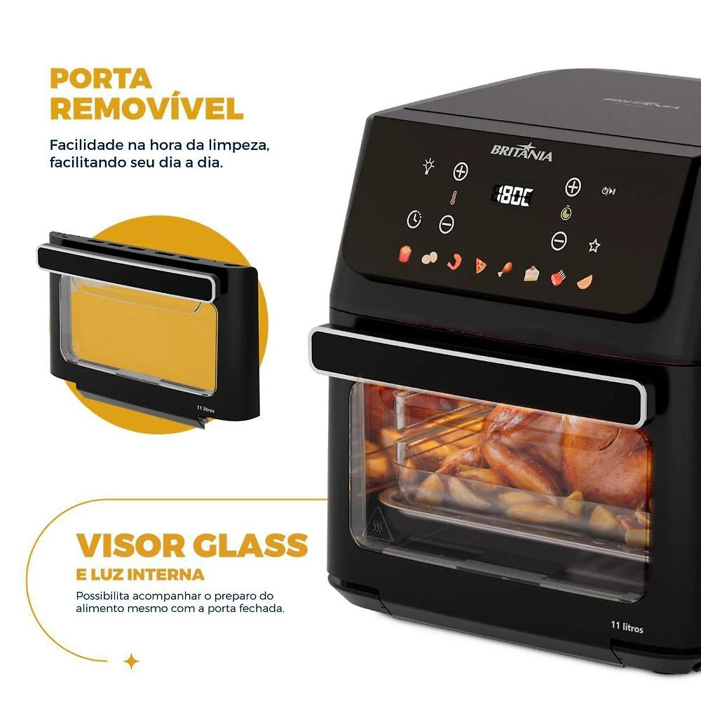 Fritadeira Air Fryer BAF11A Britânia Preta 127V Preto - 127V