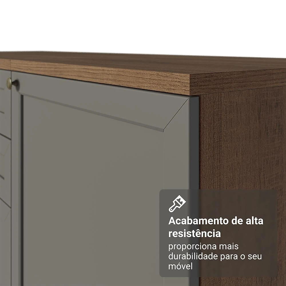Armário de cozinha compacta 180 cm vik madesa 02 branco