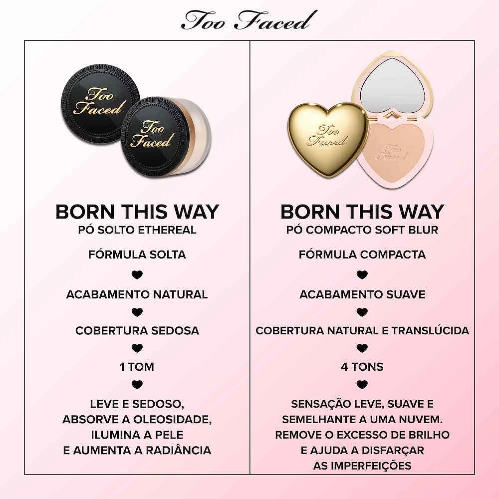 Pó Compacto Too Faced Born This Way - Soft Blur Deep