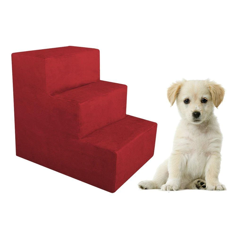 Escada Pet Para Cães E Gatos Suede Vermelho Dal Poz Estofados