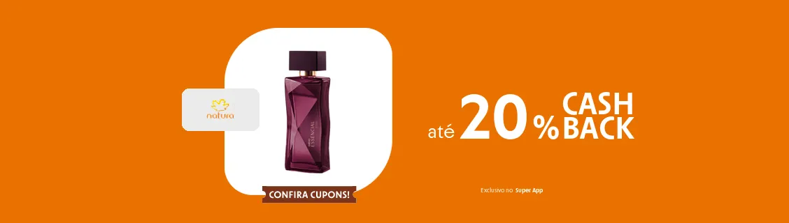 Loja Natura com até 20% de cashback