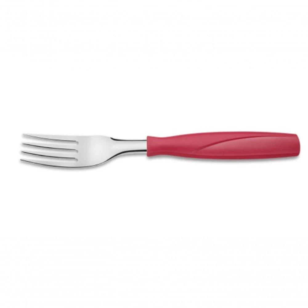 Garfo De Mesa Aço Inox Cabo Vermelho Brinox