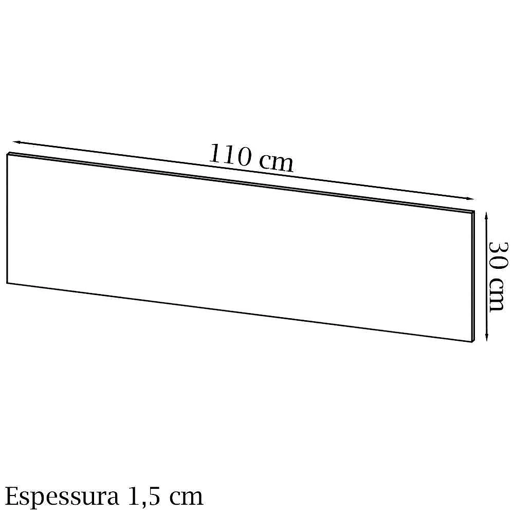 Painel Divisor De Mesa 110 Cm Me4183 Preto Tecno Mobili Preto