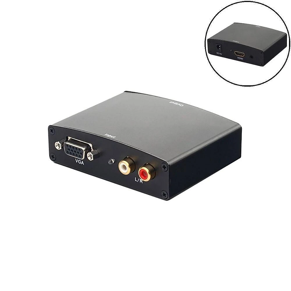 Conversor VGA para HDMI NWT Plug & Play com Saída 1080p e Bivolt