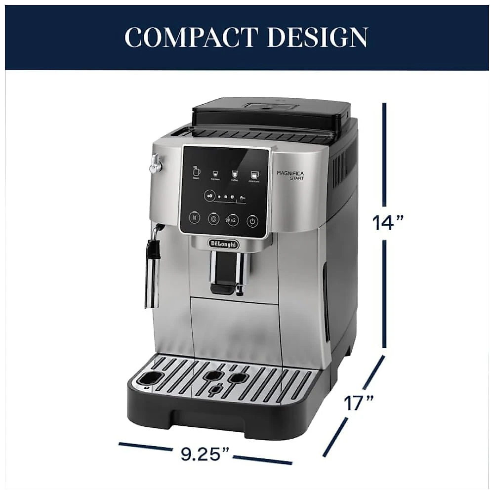 Máquina de Café Expresso Automática com Espuma de Leite Manual e Desligamento Automático, 110V 1250W, De Longhi Mag...