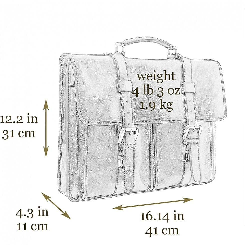 Bolsa Maleta Time Resistance de Couro Masculina para Laptop , Marrom