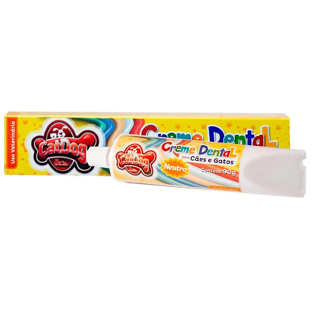 Creme Dental CatDog & Cia Caixinha Neutro - 90 g