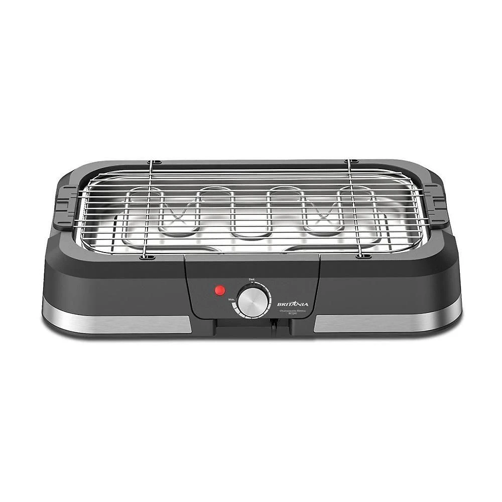 Churrasqueira Elétrica Britânia BCQ40 1500W Preta Grelha Removível 220V