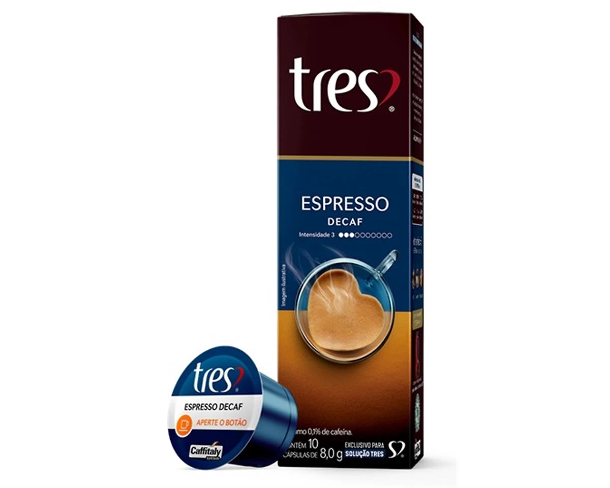 Cápsulas Três Corações Café Espresso Decaf