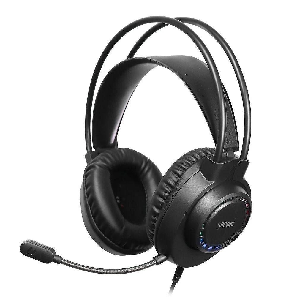 Headset Gamer Vinik VKHSGVCN Vulcano USB com LED Rainbow para Pc e Console