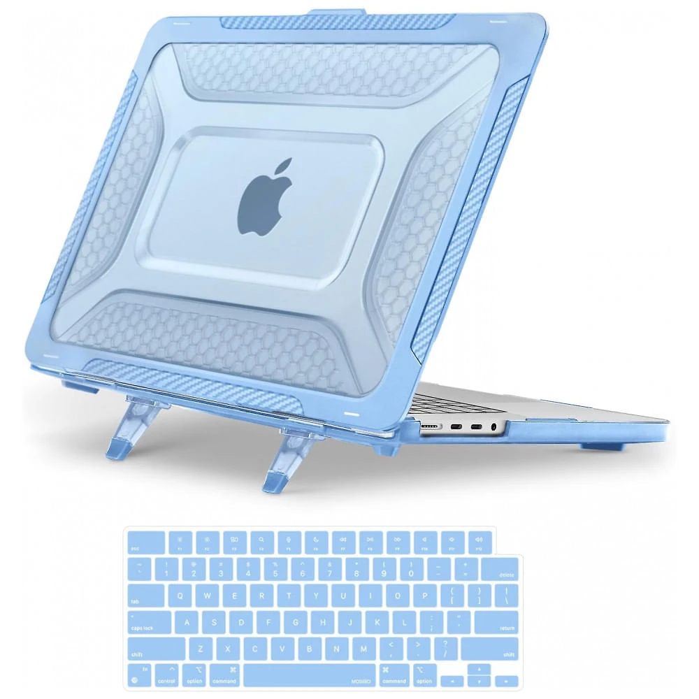 MOSISO Capa Rígida para MacBook Pro 16" 2025-2021, TPU Anti-Choque com Kickstand e Teclado, Air Blue