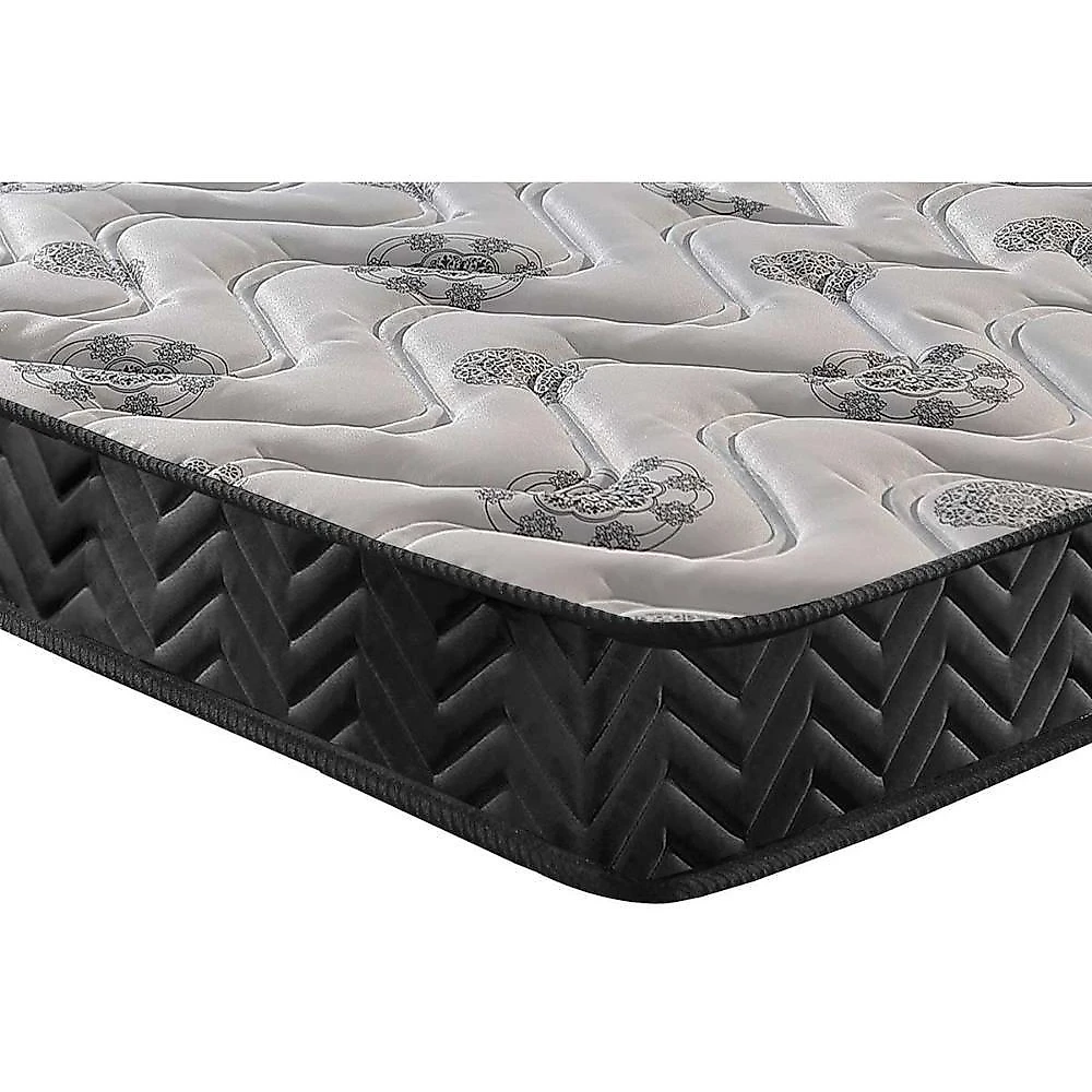 Conjunto Box Baú Solteiro: Colchão Espuma Paropas D45 Pasquale Wave Black + Base Crc Suede Black (88x188)