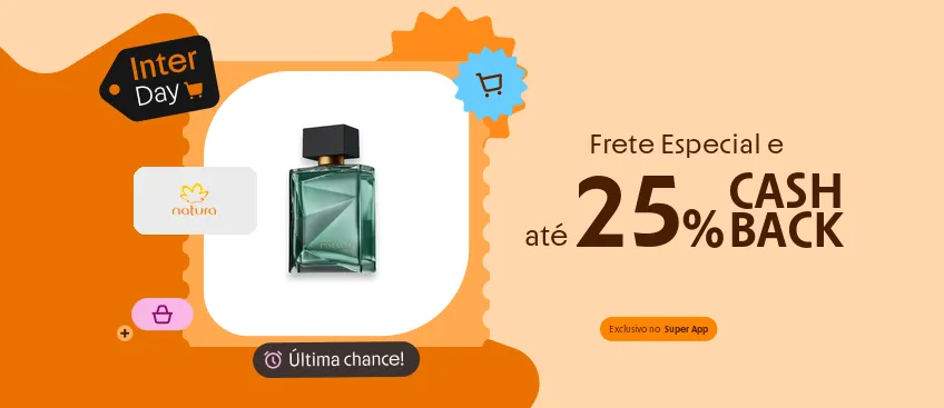 Loja Natura com até 25% de cashback
