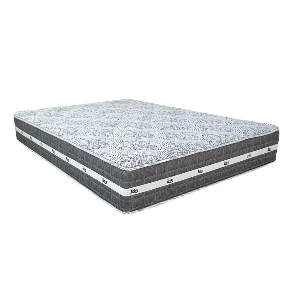 Cama Box Baú Marrom E Colchão Black Graphite Molas Ensacadas Casal Anjos