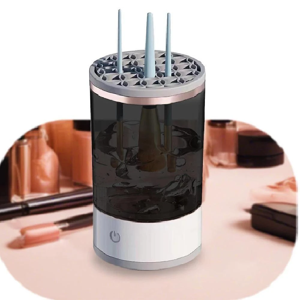 Máquina Limpadora de Pincéis Elétrica 3 em 1 Lava Seca e Armazena Usb Recarregável Bivolt Yeet