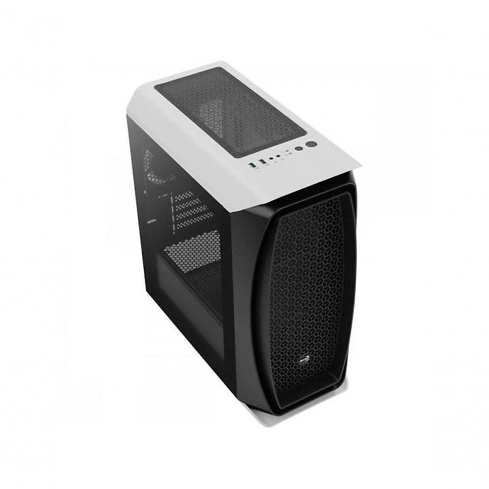 Gabinete Gamer Mini Tower Aero One Mini com Lateral em Vidro Temperado Branco Aerocool