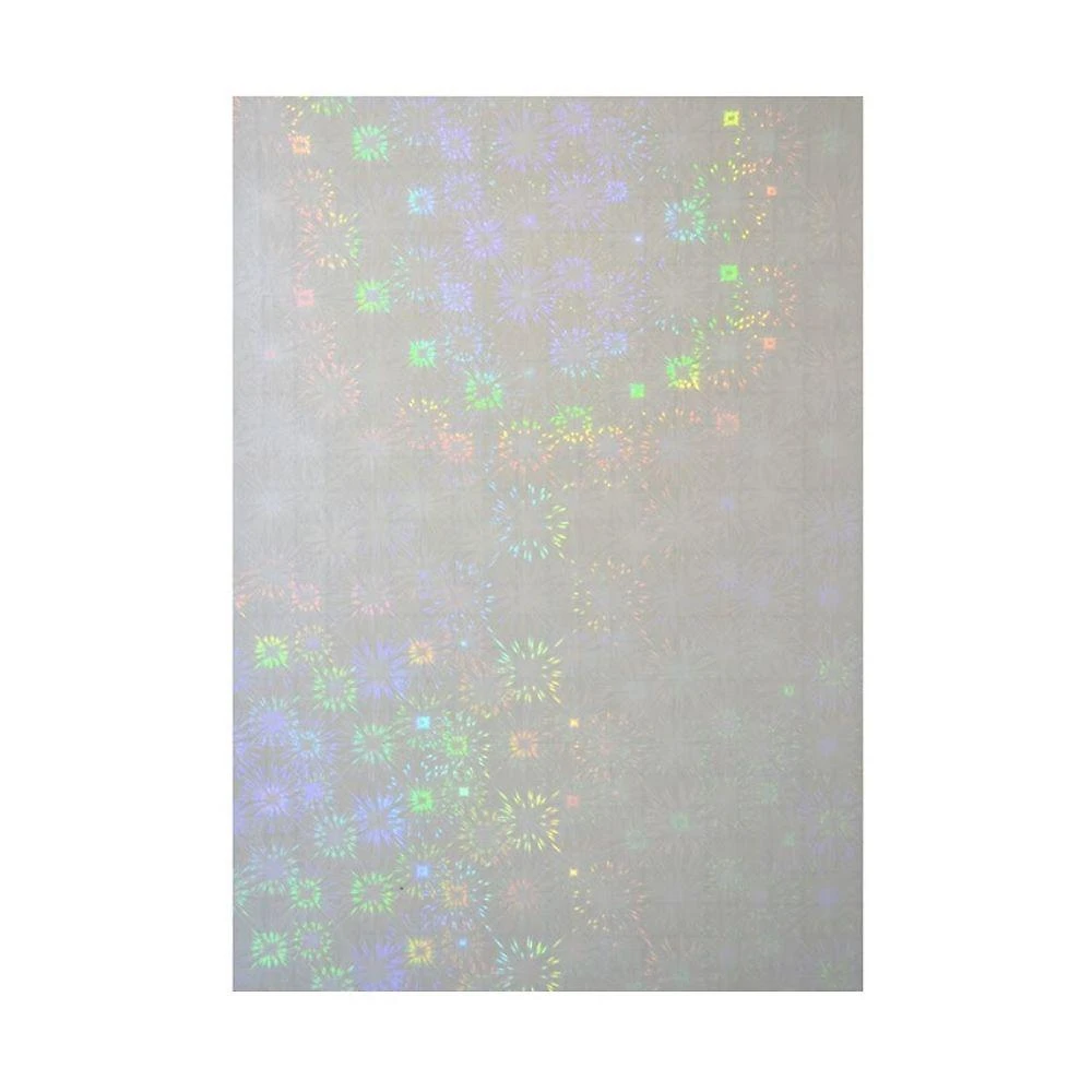 Papel Adesivo Holográfico Vinil Motivate Fogos Artificio A4 50 Folhas