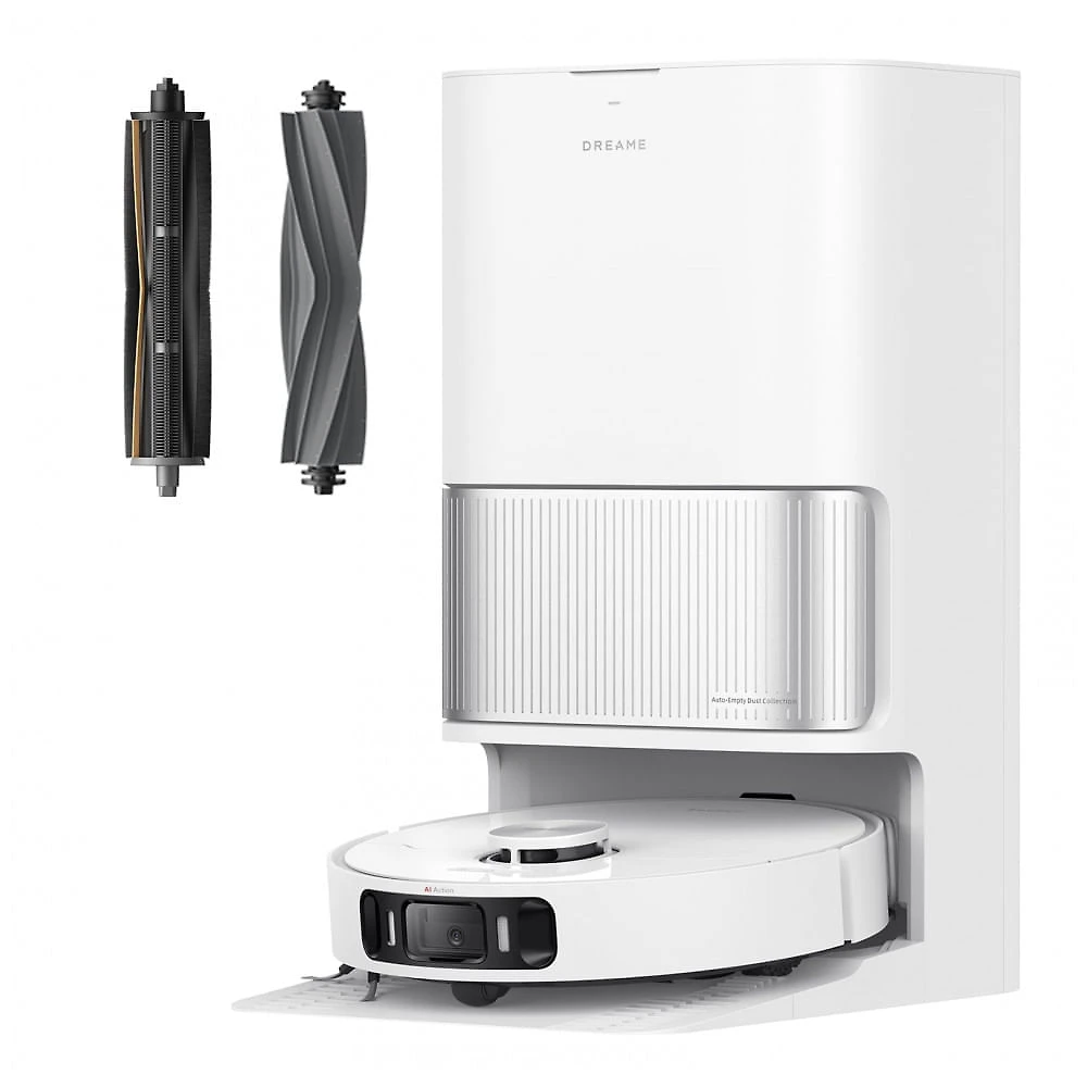 Robô Aspirador e Esfregão DREAME L40s Ultra AE 19.000Pa Base Auto Esvaziamento Lavagem Agua Quente Branco