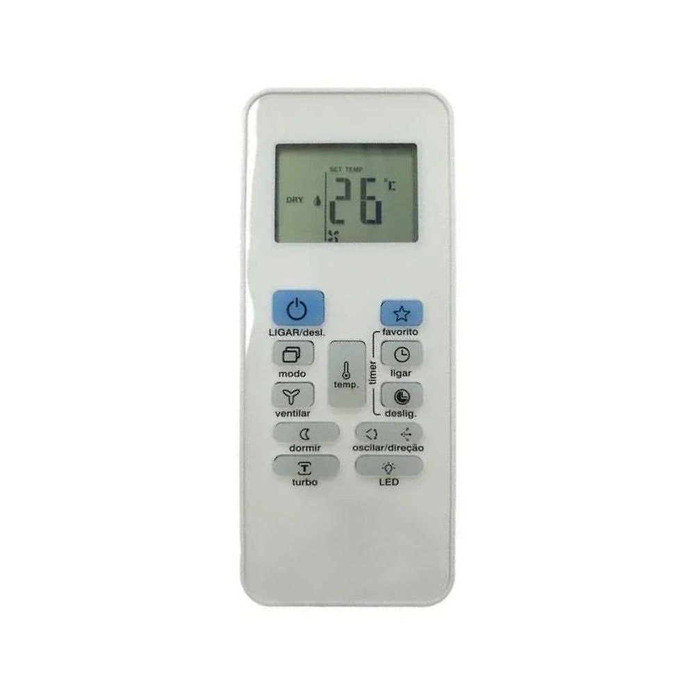 Controle Remoto Grupo MXT C 01379 para Ar-condicionado Springer Série RG52B-E
