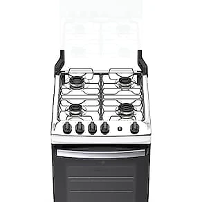 Fogão Atlas Agile Up 4 Bocas com Mesa Inox e Acendimento Automático Bivolt Branco