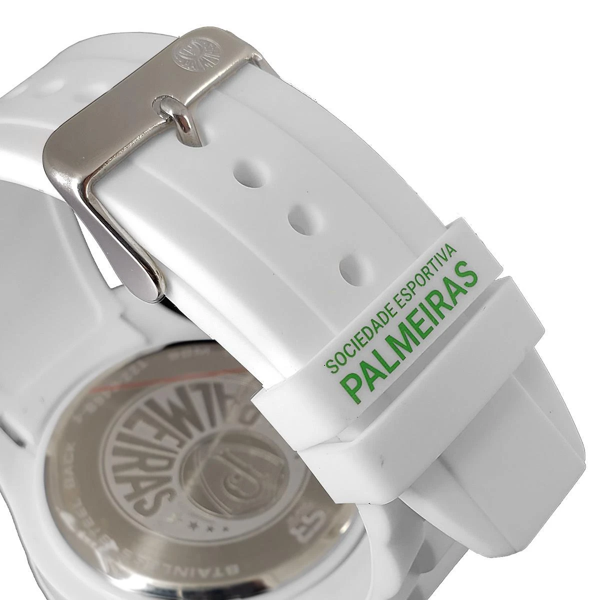 Miniatura Relógio Palmeiras Oficial Masculino Branco T22-046B-4