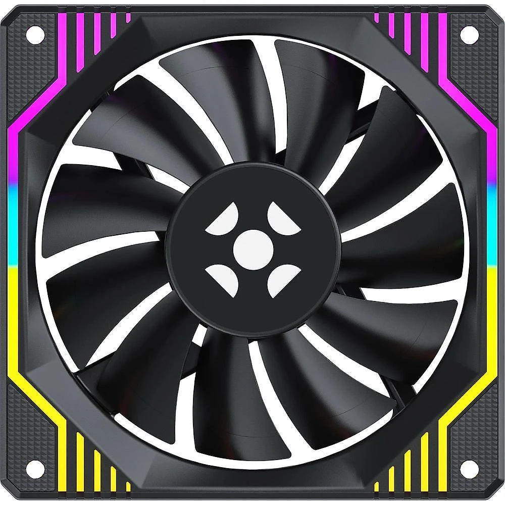 Kit Cooler Fan Argb Fortrek Frosty Preto Com Controladora-controle