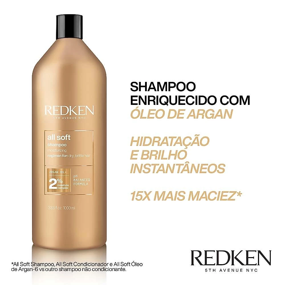 Redken all soft - shampoo hidratante 1l